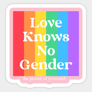 Love Knows No Gender Sticker